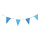 Pennant chain 15-fold - Material: pennant 20x30cm PVC weatherproof - Color: blue - Size:  X 10m