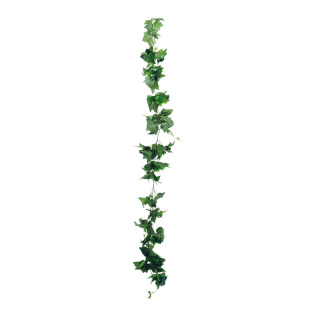 Guirlande de lierre avec 170 feuilles, soie artificielle     Taille: Ø 15cm, 200cm    Color: vert