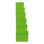 Boxes 6pcs./set assemblable carton quadrique Color: vert...