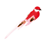 Bird with clip styrofoam with feathers     Size: 40x7x7cm...