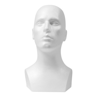 Tête dhomme «Marc»  polystyrène Color: blanc Size: 41x47cm
