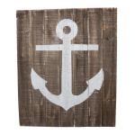 Panel with anchor  - Material: wood - Color: brown/white...