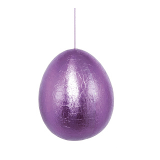 Easter egg  - Material: styrofoam covered with foil - Color: purple - Size: Ø 30cm