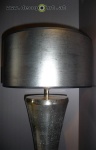 Stehlampe mit Lederschirm, Höhe 180cm,...